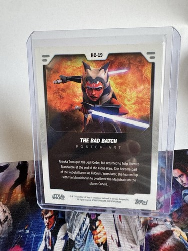 2023 Topps Star Wars the Bad Batch HC-19 Ahsoka Hologram Poster Art CASE HIT - Picture 2 of 2