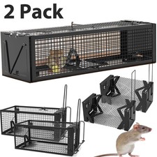 2 Packs Humane Rat Trap Outdoor Mouse Traps Indoor Use - Rodent Chipmunk Traps