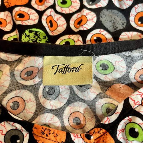 Halloween Creepy Eyeball Scrub Jacket Women's Plus Size XXL Tafford 100% Cotton - Picture 3 of 3