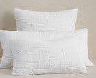 2 NWT POTTERY BARN CLOUD PILLOW SHAM, EURO ~ WHITE LINEN COTTON BLEND SOFTNESS!