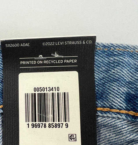 Jeans Levi's Hombre 501 Original Pierna Recta Botón Mosca 38x30 Azul Nuevo Con Etiquetas - Imagen 4 de 12