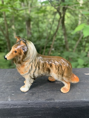 Vintage Midcentury Ceramic Standing Collie Dog Figurine~ Made In Japan - Picture 13 of 18