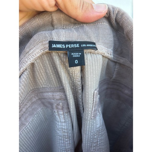 Pantalones Jogger James Perse Pana, Mujer Informal Cordón, Bolsillos, Marrón - Imagen 6 de 6