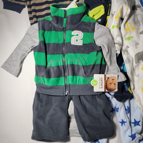 10 Carter's 3-Months Outfits: Silky Soft Bodysuit, Cuddly Cute Combo NEW w/ TAGS - Picture 2 of 24