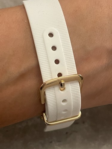 Womens/Girls Designer Pierre Cardin Gold Tone Crystal Watch White Silicone 320 - Picture 3 of 8