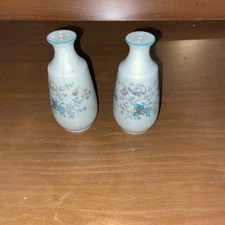 Noritake Salt Pepper Shaker Sea Foam Mint Green Paradise W80 8223 Retired