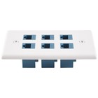  6 Płyta ścienna Ethernet 6 portów, płyta ścienna Ethernet gniazdo-gniazdo zdejmowane7218