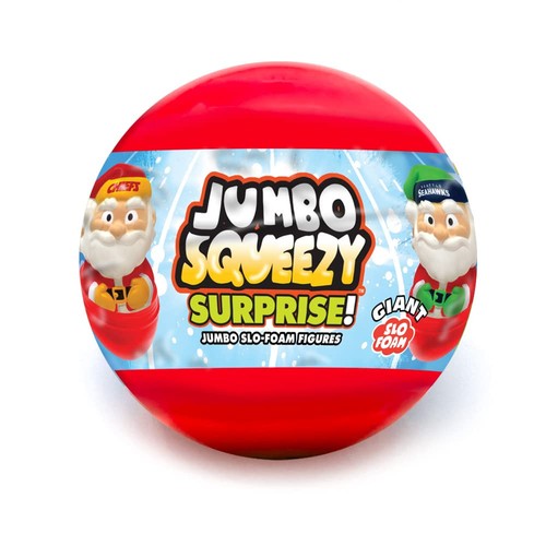Jumbo Santa Squeezy Surprise! (1) Giant Capsule SqueezyMates NFL Series 1 Fig...