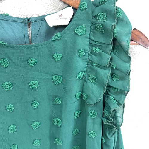 Boutique Mujer Superposición Transparente Punto Suizo Manga Flutter Hada Top S Coqueta Boho - Imagen 2 de 10