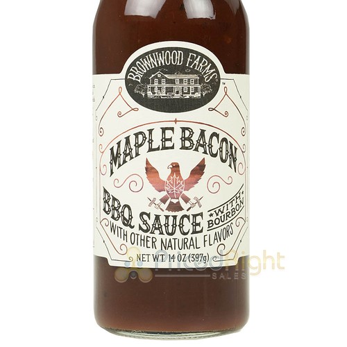 Brownwood Farms Ghost Pepper & Maple Bacon BBQ Sauce Bundle 14oz Bottles - Picture 4 of 7