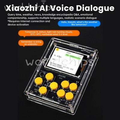 LCD Game Console DIY Kit Multifunction Weather Clock Xiaozhi AI Robot Soldering