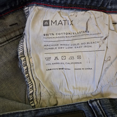 Matix Herren Denim 32×30 Jeans Surveyor Classic Taper Blau - Bild 8 von 12