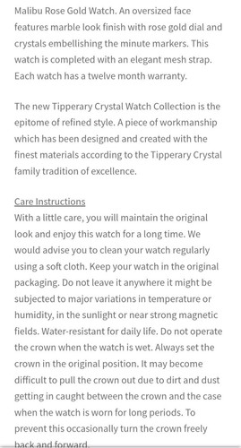 Tipperary Crystal Malibu Rosegold Uhr Damen Newbridge Swarovski Michael Kors - Bild 3 von 3