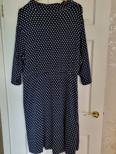 Seasalt Carn Morval Dress Size 26 To 28 Navy Polka Dot - Picture 7 of 11