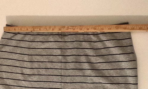 Banana Republic Damen Rock Gr. XL grau/schwarz Streifen Stretch Bleistiftrock - Bild 6 von 11