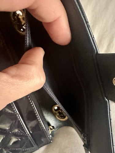 Rare Dark Navy Patent Chanel Wallet on A Chain - Picture 11 of 20