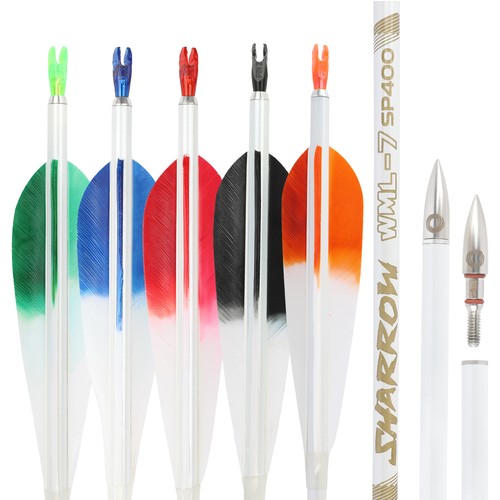 32" Pure Carbon Arrows Feather .003 SP400-800 Recurve CompoundBow Hunting Target - Picture 27 of 27