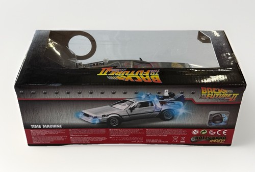 Back To The Future II DeLorean Time Machine w/ Lights Jada 1:24 Hollywood Rides - Picture 5 of 14