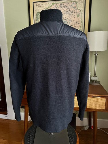 Lululemon Men's Sz. L Water-Repellent Full-Zip Merino Blend Sweater Jacket Black - Picture 3 of 8