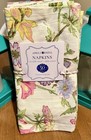 April Cornell Set of 10 Graceful Garden 16x16 100% Cotton Napkins New