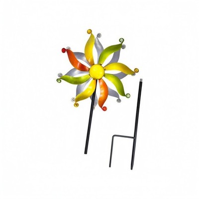 Metall Garten Wind Blumen-ähnlich Outdoor Deko Perlen-Spitze für Rasen, Terrasse