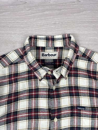4er Pack Barbour Tailored Kariert Kariert Flanell Knopf Hemd Herren M Größe - Bild 6 von 24