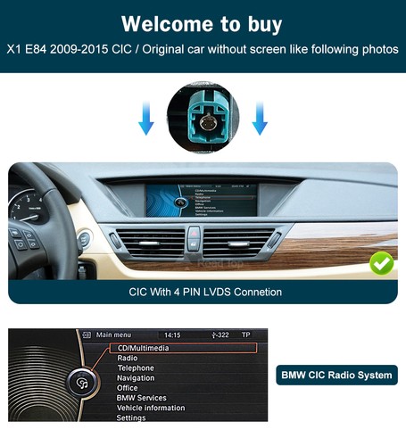 12.3" For BMW X1 E84 Wirless CarPlay Android Auto Linux Multimedia Touch Screen - Picture 7 of 14