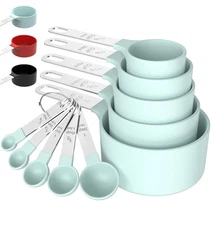 TILUCK Measuring Cups & Spoons Set, Stackable Cups and Spoons, Nesting Measur...