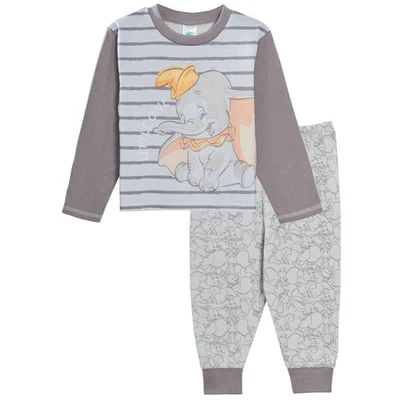 Disney Dumbo Baby Schlafanzug Jungen Mädchen Unisex Kleinkind Pyjama Set ohne Fuß Nachtwäsche