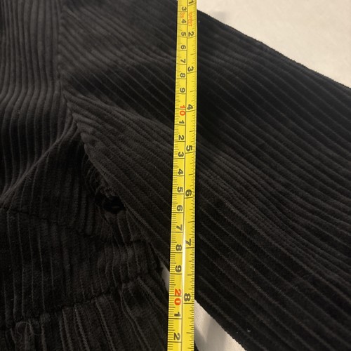 Kensie Black Swing Corduroy Coat Sz 12 100% Cotton Tailored Dark Romance Goth - Picture 9 of 15