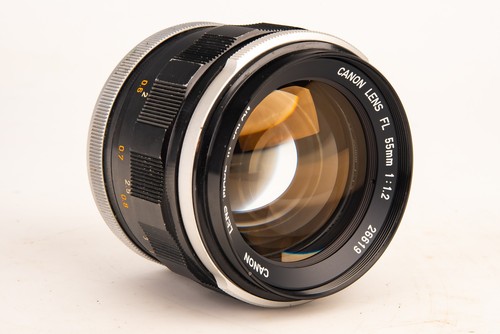 Canon FL 55mm f/1.2 Fast Prime MF Lens with Both Caps for FL Mount Vintage V22 - Picture 2 of 9