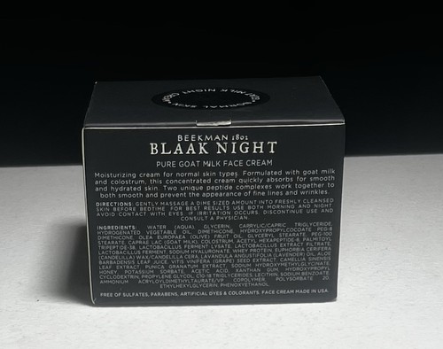 NEW Beekman 1802 Blaak Night Pure Goat Milk Cream Overnight Treatment 2 oz NIB - Picture 2 of 4