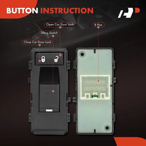 Front Right Passenger Side Power Window Switch - Compatible with Chrysler, Dodge - Bild 8 von 8