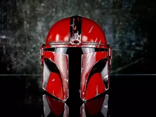 Star Wars Black Series The Mandalorian Black Wearable Helmet Collectible Armor - Picture 2 of 5