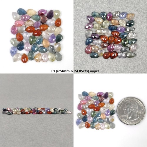 Lote de formas de pera de zafiro múltiple grado AAA+ 44 piezas, 45 piezas, 109 piezas, 114 piezas, 165 piezas - Imagen 2 de 6