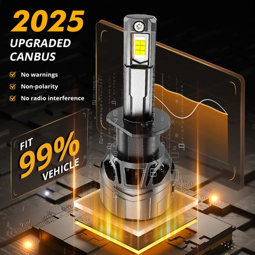 AUXBEAM H1 LED Headlight Bulbs Conversion Kit High Low Beam 6500K 100W 28000LM - Picture 9 of 12