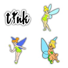 TinkerBell Cartoon Set Of 4 Vinyl Sticker Decal - 5'' longer side ID:4