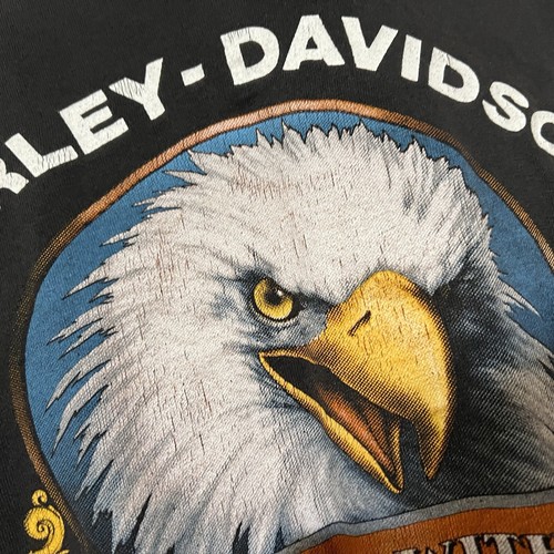 Rare VTG Harley Davidson 3D Emblem 1987 Eagle USA Men’s Large / XL 2-Sided Reno - Picture 16 of 18