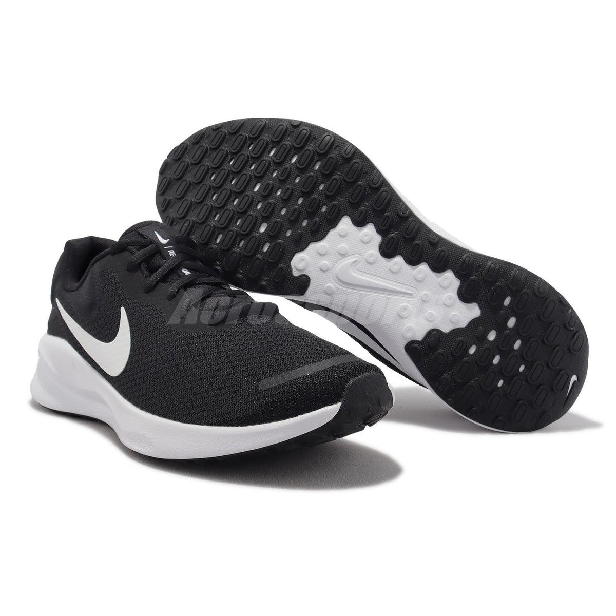 【NIKE】◆Revolution 7 Running Shoes◆FB2207-001◆ Nike Revolution 7 Black White Men Road Running Jogging Shoes