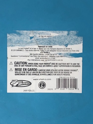 Wham-O Super Flyer Frisbee Color Blue With Yellow Beach Scene Palm Trees Van - Picture 12 of 15