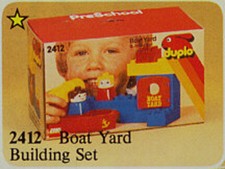 LEGO - Duplo 2412 - Boat Yard Building Set - 1985 SUPER RARE - NO BOX