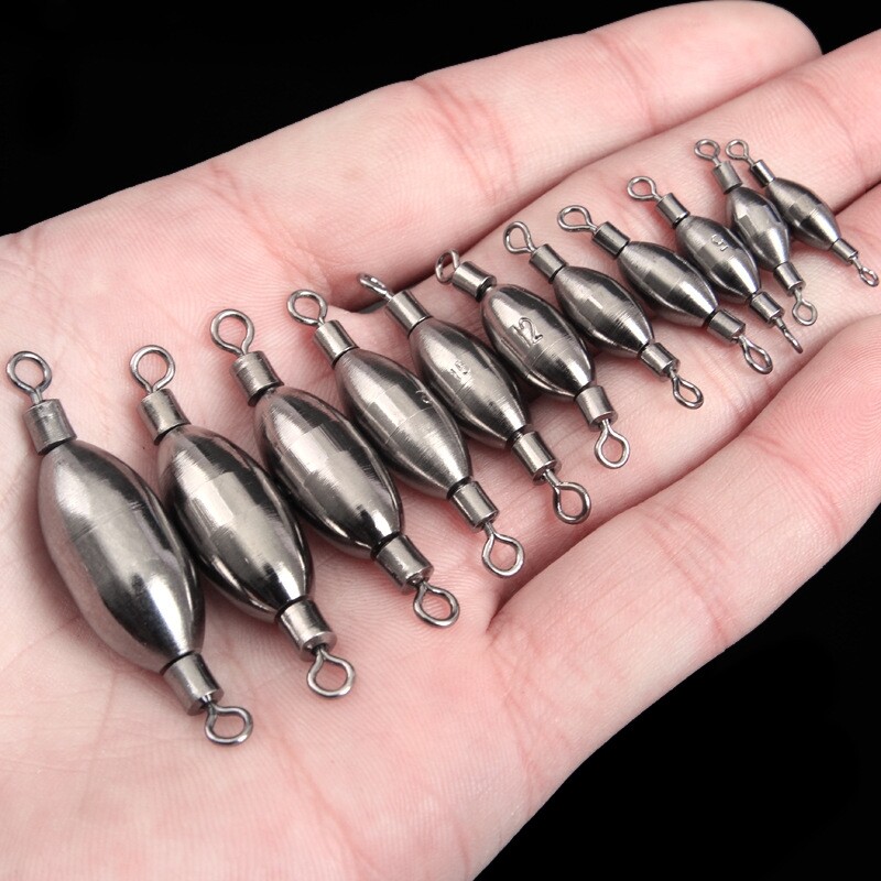 10pcs Fishing Inline Weights Trolling Sinkers Swivel Weights Fishing Sinker
