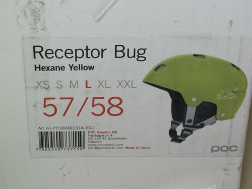 POC Receptor Bug Helmet Hexane Yellow Size Large 57/58 - Picture 6 of 6