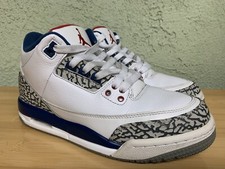 RARE🚀 Nike Air Jordan 3 Retro True Blue 2016 White Red 854261-106 Youth Sz 5.5Y