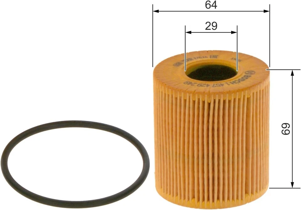 SERVICE KIT for VOLVO V50 (MW) 2.0 D - BOSCH OIL FILTER & 5L OIL (2004-2007) - Image 4 of 4