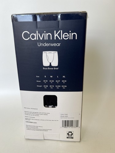 Calvin Klein (sealed) Boys' Boxer Brief Underwear, 6-pack - (Size XL) - Picture 3 of 7