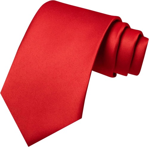 Versatile Red Polyester Tie - Perfect for Weddings, Graduations & More - Picture 3 of 8