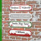 Personalised Street Sign Metal Christmas Plaque for the home Personalized Sign