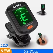 LCD Clip On Chromatic Tuner Acoustic Guitar Bass Ukulele Precise Violin Banjo