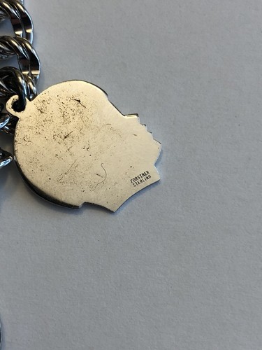 Vintage Sterling Silver Elco 925 Charm Bracelet 6.5” 4 Child Silhouette Charms - Bild 3 von 6